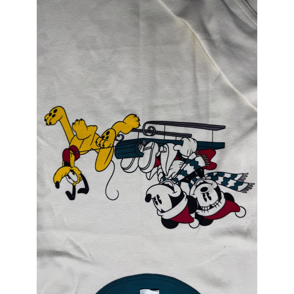 Hanna Andersson Disney Mickey Minnie Pluto Christmas Pajama Top Kids 12 Organic - Picture 2 of 5